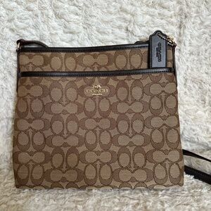 File Crossbody in Signature Jacquard